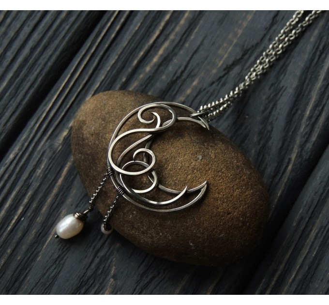 Celtic moon pendant