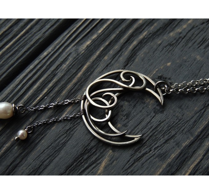 Celtic moon pendant
