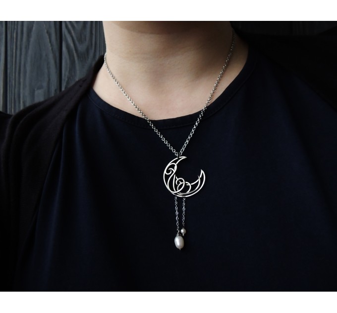 Celtic moon pendant