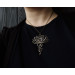 Unalome lotus necklace