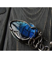 Art nouveau labradorite pendant