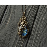 Brass elven pendant