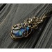 Wire wrapped brass pendant