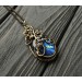 Wire wrapped brass pendant