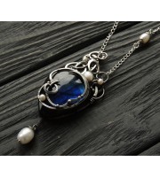 Blue labradorite necklace