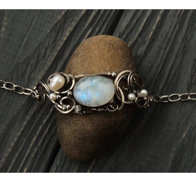 Rainbow moonstone bracelet