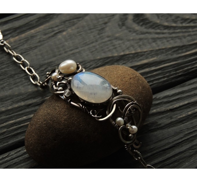 Rainbow moonstone bracelet