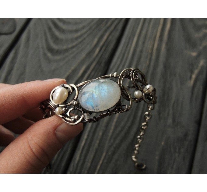 Rainbow moonstone bracelet