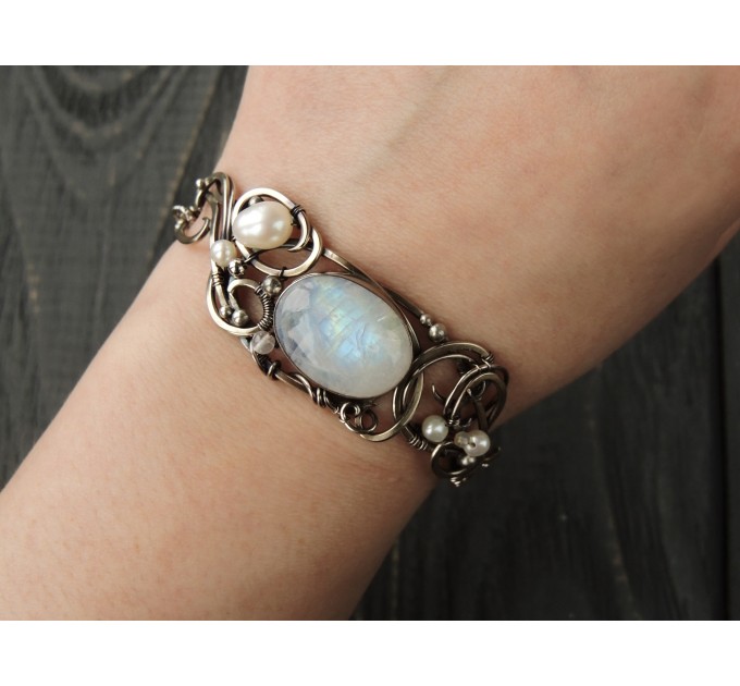 Rainbow moonstone bracelet