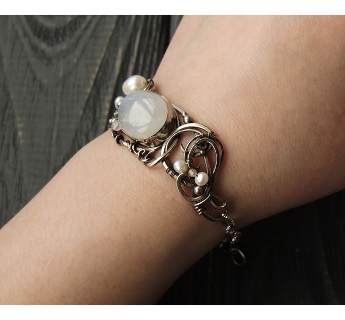 Rainbow moonstone bracelet