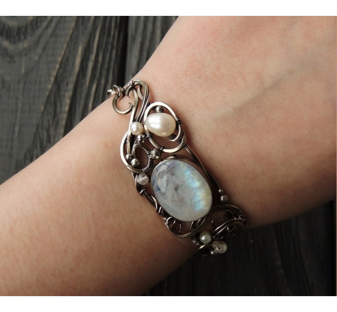 Rainbow moonstone bracelet