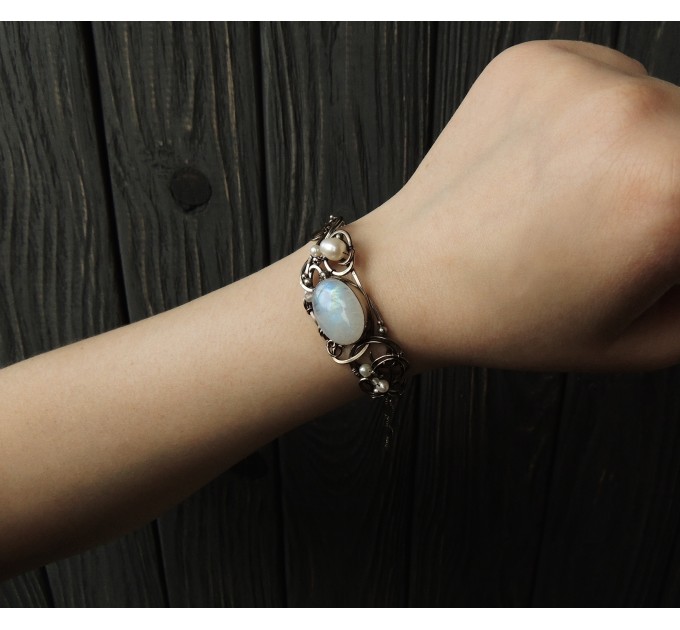 Rainbow moonstone bracelet