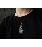 Brass elven pendant
