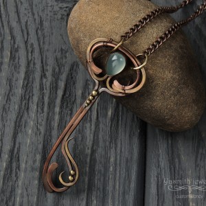 Steampunk key pendant