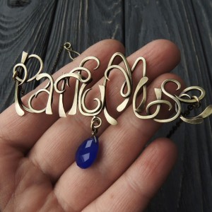 Custom lettering pendant