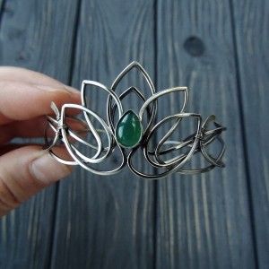 Lotus cuff bracelet