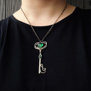 Green pixie necklace