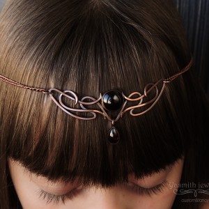 Celtic garnet headpiece