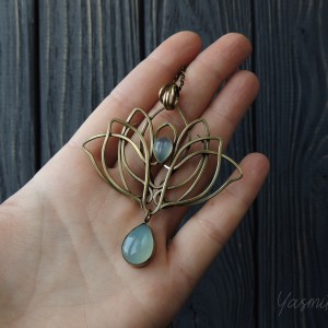 Lotus flower pendant