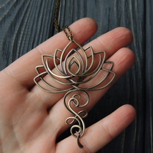 Lotus floral pendant